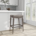 thumbnail image 4 of Hillsdale Vetrina 27" Fabric Traditional Counter Stool in Weathered Gray, 4 of 8