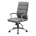 thumbnail image 1 of Pemberly Row Fauteuil de Direction Pivotant Moderne en Similicuir/tissu Gris, 1 of 2