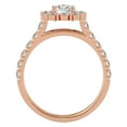 thumbnail image 3 of SuperJeweler 1 1/2 Carat Halo Diamond Engagement Ring In 14 Karat Rose Gold For Women, 3 of 6