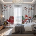 thumbnail image 2 of Christmas Blackout Curtains for Bedroom/Living Room, Pinch Pleated Black Out Curtains, Snowman Xmas Red Truck Cardinal Birds Snowflake Grey Room Darkening Window Drapes with Hooks 2 Panels, 59"x70", 2 of 8
