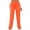 Orange, variant on Lixiuxyad Summer Beach Pants Women Wide Leg Pants Elastic Waist Fashion Solid Casual Sports Sweatpants Loose Pants With Pockets Blue