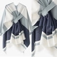 thumbnail image 2 of COMEET Poncho Shawl, Elegant Open Front Warm Poncho Shawl Knit Wrap for Women Soft Warm Stylish Oversized Scarf Wrap Tassels, 2 of 18