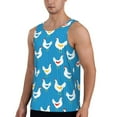 thumbnail image 2 of Fotbe Cartoon Chicken Pattern Men's Quick Dry Workout Tank Top Gym Muscle Tee Fitness Bodybuilding Sleeveless T Shirt Breathable Workout Shirt-4X-Large, 2 of 9