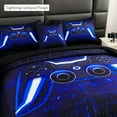 thumbnail image 6 of URBONUR Gaming Boys Comforter Set Queen Size Blue Video Game Bedding Set 6 Pieces Gamer Console Black Bed in a Bag with Sheet Sets for Boys Kids Teens(Blue Queen), 6 of 11