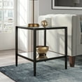 thumbnail image 2 of Evelyn&Zoe Hera 20" Wide Square Side Table with Mirror Shelf, Blackened Bronze, 2 of 8