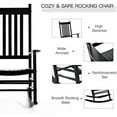 Outdoor Rocking Chair Wooden Rocking Patio Chairs with Rustic High Back