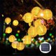 thumbnail image 1 of Guirnalda de luces LED con energía solar, 7 m, 50 luces blancas brillantes para decoración de exteriores, 1 of 7