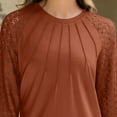 thumbnail image 4 of SUNBS Long Sleeve Shirts for Women Crewneck Casual Fashion Blouses Knitted Tunic Tops, 4 of 7