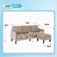thumbnail image 3 of Canapé Sectionnel Canapé Set L Canapé en Forme de Petit Canapé Canapé Convertible Moderne pour Petit Salon, Appartement et Petit Espace (Sofa Sectionnel, Gris), 3 of 7