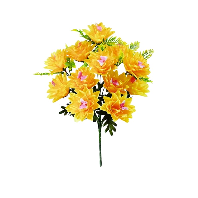 Artificial Flowers for Decoration Red Butterfly Pineapple 12 Stems Wedding Living Room CenterPC Event Scene Arrangements