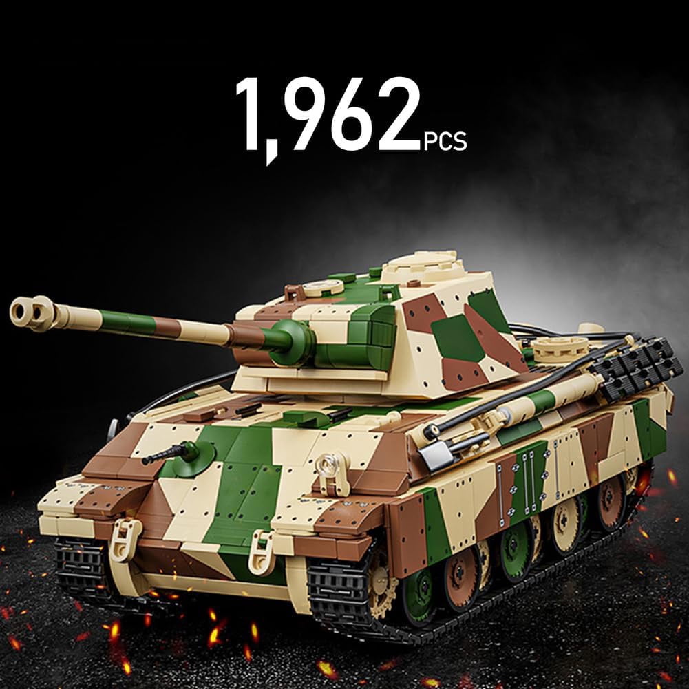 GZBrick Panzer Medium G-Type Tank Building Sets WW2 Military Toy for Adults Boy Compatible with Lego 1962PCS