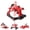 Red, variant on Guqiart 6-in-1 Baby Activity Walker with Wheels, Adjustable Height & Speed, Foldable Padded Seat Push Walker with Music & Lights for Boys Girls 6–18 Months