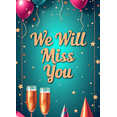 thumbnail image 4 of Teal Background Banner with Golden We Will Miss You Text Party Decoration with Balloons Fireworks Stars Ideal for Farewell Parties Photo Backdrops Celebrations Decor Events, 4 of 8