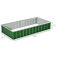 thumbnail image 3 of Outsunny 5.7' x 3' Galvanized Raised Garden Bed Kit for Vegetables, Green, 3 of 8