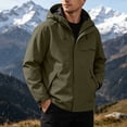 thumbnail image 6 of Abomasnow Mens Big and Tall Jackets Zip Up Waterproof Windbreaker Hooded Rain Jackets Casual Lightweight Hiking Travel Rain Coat with Pockets, 6 of 9