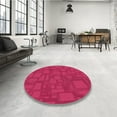 thumbnail image 3 of Ahgly Company Indoor Rectangle Patterned Hot Deep Pink Area Rugs, 2' x 3', 3 of 6
