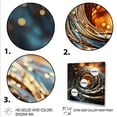 thumbnail image 3 of Designart "Hypnotic Abstract Spiral in Gold and Green III" Abstract Framed Wall Art - Transitional Gold Abstract Spirals Bedroom Framed Canvas Wall Art, 3 of 6