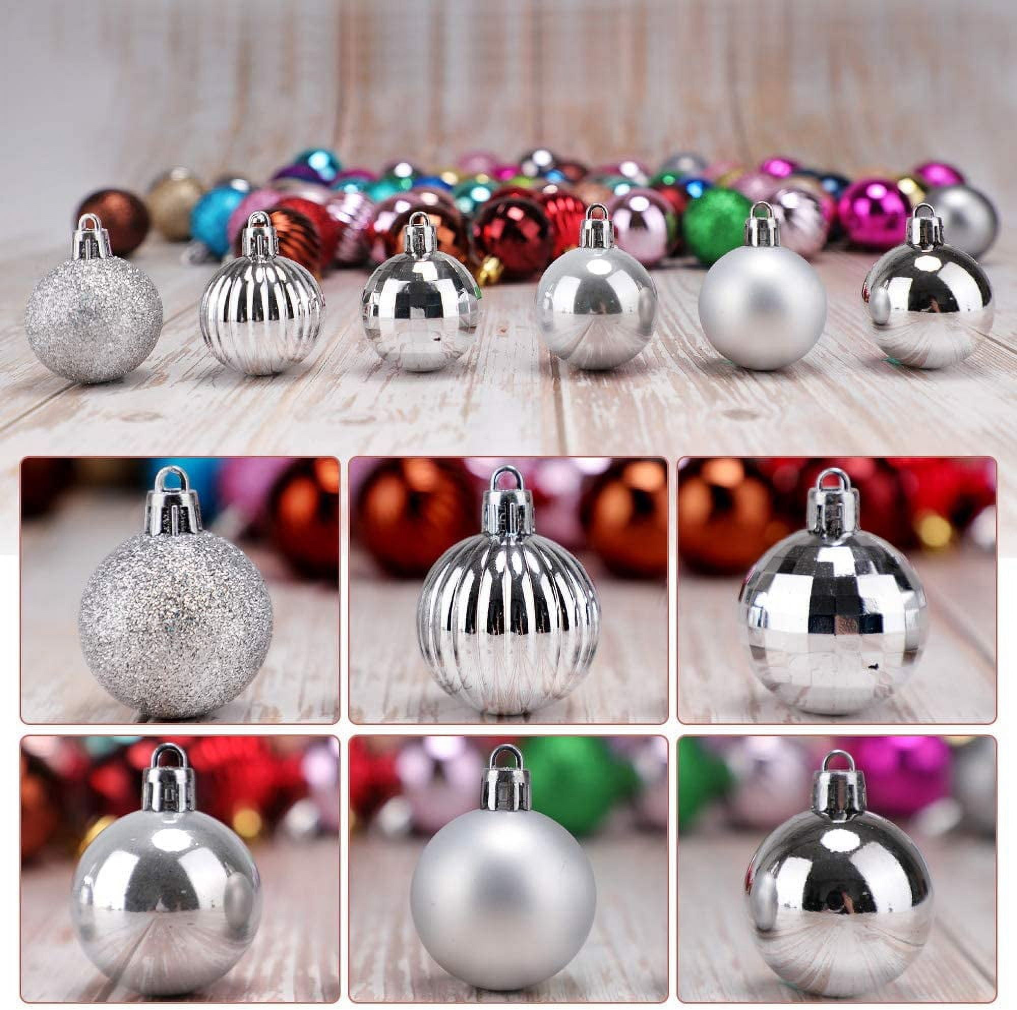 Silver Christmas Ball Ornaments 32 Pieces Shatterproof Holiday Wedding  Party Decorations Trim-a-tree Craft Decorations 3558 