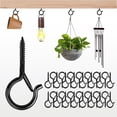thumbnail image 4 of Q-Hanger Screw Hooks with Safety Buckle, Heavy Duty Ceiling Hooks for Hanging Outdoor Lights and Plants, Metal Black Wall Hangers, Windproof Anti-Fall Hook Set, 4 of 4