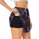 thumbnail image 1 of Balery Ornate Purple Floral Vase Pantalones cortos deportivos para mujer con forro y dos bolsillos, elásticos, para entrenamiento, gimnasio, yoga-X-Large, 1 of 7