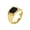 Gold, variant on Women's Stainless Steel Minimalist Black Agate Gemstone Wedding Engagement Band Ring Comfort Wear Black Size 13