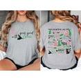 thumbnail image 4 of Wicked Changed For Good Graphic Tee | Pink and Green Broadway Inspired Shirt | Double-Sided Vintage Print Top, 4 of 6