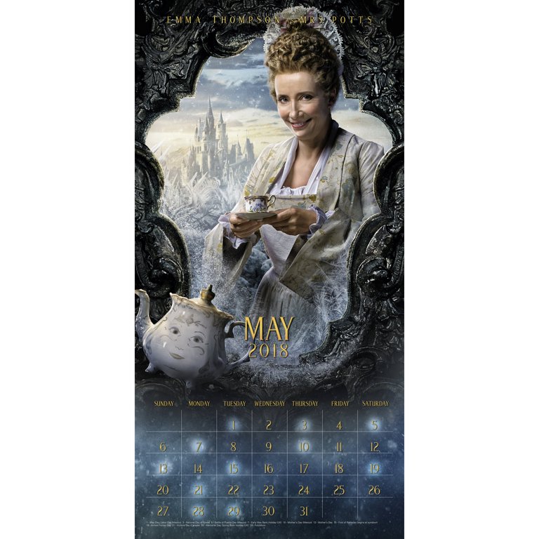 2018 Day Dream Beauty and The Beast Wall Calendar - Walmart.com