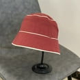 thumbnail image 4 of CoCopeanut Topi Nelayan Garis Baru Di Musim Gugur dan Musim Dingin Topi Rajutan Hangat Wanita Topi Bucket Korea Desainer Topi Streetwear, 4 of 6