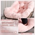 thumbnail image 5 of HONEY HOME Outdoor Papasan Rocking Chair, Oversized Indoor Rocking Chair with Cushion, Rattan Wicker Egg Chairs with Steel Frame, Porch Rocker Chairs Furniture for Garden Lawn Bedroom Living Room, 5 of 7