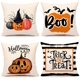 thumbnail image 1 of Otoño Halloween calabaza funda de almohada 18x18 pulgadas juego de 4 Trick or Treat Farmhouse Decor fundas de cojines para el hogar para sofá decoración Vhermosa WMZL-2107, 1 of 6