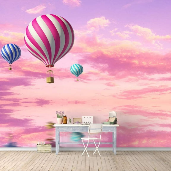 IDEA4WALL Wall Murals for Bedroom Hot Air Balloon Large Removable Wallpaper Peel and Stick Wall Stickers