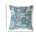 thumbnail image 5 of 16" Gray White Tribal Indoor Outdoor Zip Throw Pillow, 5 of 5