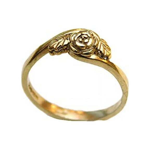 Small Rose Ring 14k Solid Yellow Gold!!
