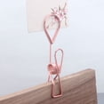 thumbnail image 6 of Paper Clips,Sturdy Metal Wire Hollow Out Clothespins,Multi Purpose Utility Binder Clips,Reusable Metal Paper Clips,Stainless Steel Hanging Pins for Kitchen Outdoor Office Cafe Restaurant (Rose Gold), 6 of 9