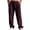 01# Wine, variant on Waffle Sweatpants Men Textured Drawstring Waist Solid Wide Leg Straight Joggers Casual Comfy Workout Lounge Pants Black M