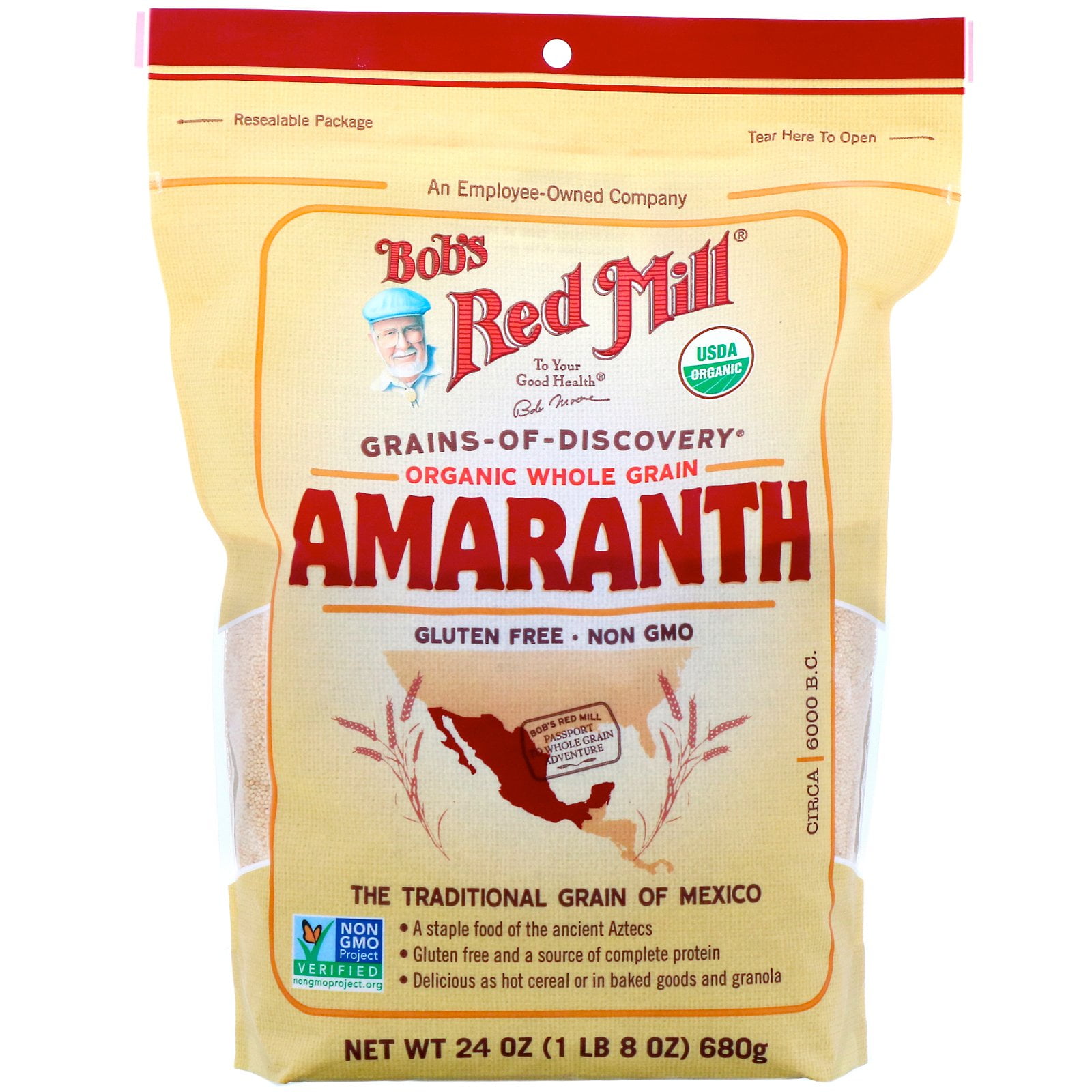 Bob's Red Mill Organic Whole Grain Amaranth, 24 oz