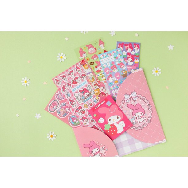 Lindo Sanrio Kuromi Kawaii Anime Figure Combination Stickers Storage Book Toy Suitcase Laptop Decorate Girl Small Gift GYM unisex