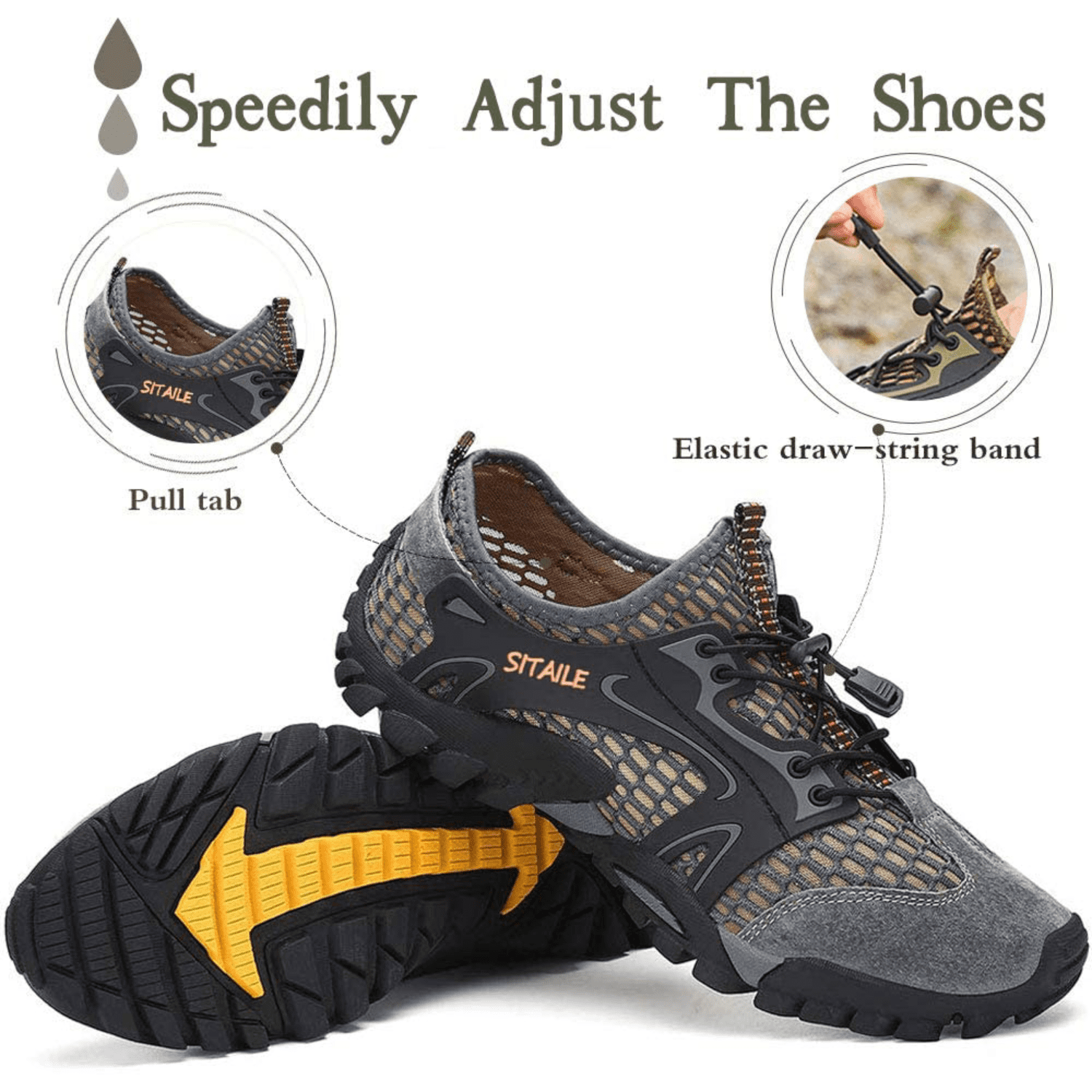 Men's Water Shoes Quick Dry Sports Aqua Soft Hiking Breathable Lightweight Outdoor Mesh Barefoot Training Walking