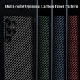 thumbnail image 2 of Personality Handsome Light Thin Carbon Fiber Pattern PC Phone case for Samsung Galaxy S22 S21 Ultra Plus Bumper Unique Comfortable Cool Shockproof Back Cover(Green,S21 Ultra), 2 of 8