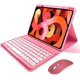 thumbnail image 1 of Mouse Keyboard Case for iPad 10.2" 9th/8th/7th Gen, Wireless Detachable Bluetooth Keyboard for iPad Air 3 (3rd Gen)/iPad Pro 10.5" Case (Dark Pink), 1 of 4