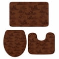 thumbnail image 2 of Retro Brown Bullfighter Cow Bathroom Rugs Set Tropical Cactus Western Landscapes Non Slip Absorbent Soft Bath Mats 3 Piece Set with Bathroom Rug, U-Shaped Floor Mat, Toilet Seat Cover Large Size, 2 of 9