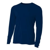 A4 Cooling Performance Long Sleeve Crew For Youth Male in Navy 2011 | NB3165