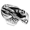 thumbnail image 4 of EeaseCA 1PC Alloy Ring Reaper Scythe Ring Fierce Skull Ring Personalized Retro Ring, 4 of 7