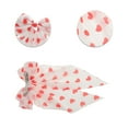 thumbnail image 3 of Unique Bargains 1 Pc Cute Heart Shaped Printed Bow Ribbon Spring Hair Clips Red White, 3 of 5