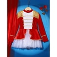 thumbnail image 5 of Aislor Ringmaster Tutu Dress for Girls Long Sleeve Tassel Leotard Dress Ballerina Christmas Costume Size 4-14 A Red 10, 5 of 7