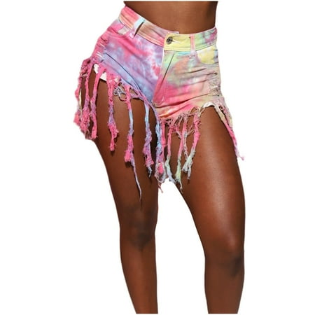 

Waist Short High Jeans Tassel Women Denim Regular Slim Tie-dye Pants Plus Size Pants Lounging Pants plus Size plus Size Yoga Pants with Side Pockets plus Sized Maternity Pants plus Size Baggy