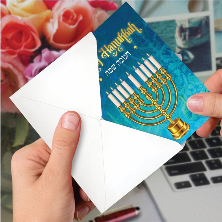 Hanukkah Lights Greeting Cards Boxed Set of 12 photo 4