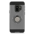 thumbnail image 3 of GSA Brushed Hybrid, w/Magnetic Ring Stand Case for Samsung Galaxy S9 - Gray/Black, 3 of 4