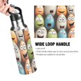thumbnail image 4 of Easter Eggs Face Sports Water Bottle with Straw Lid Insulated Stainless Steel Leak Proof BPA Free Thermal Mug with Handle for Gym Yoga Cycling Camping, 4 of 8