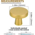 thumbnail image 5 of YIHATA 6 Pack Brass Parow Kitchen Cabinet Knobs or Drawer Knobs,Cabinet Hardware（Gold）, 5 of 7